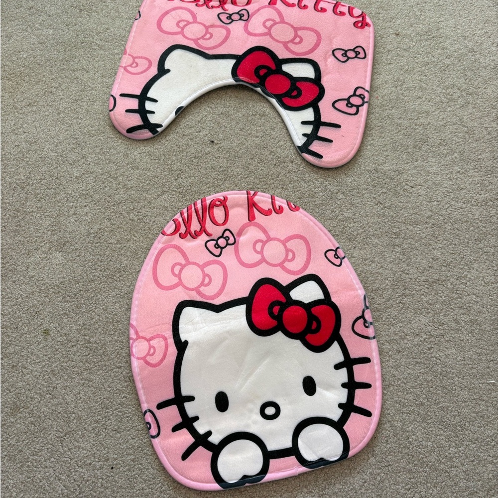 Hello Kitty Pink Bath Mat Set